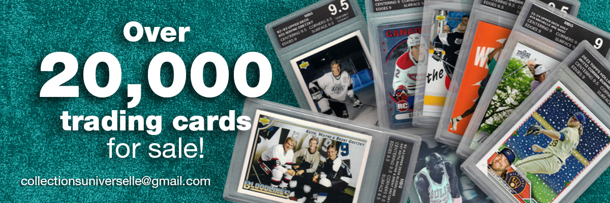 Over 20,000 trading cards for sale!