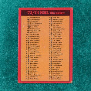 73-74 NHL Checklist #116 73-74 NHL Checklist #116