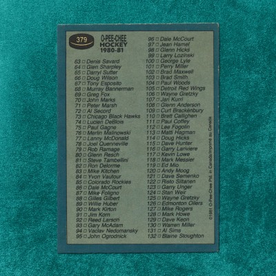 81-82 Liste de contrôle #379