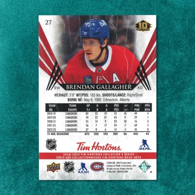 Brendan Gallagher #27