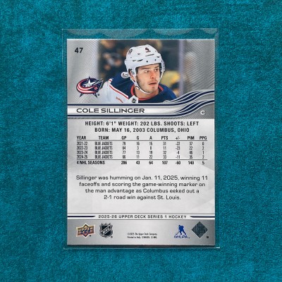 Cole Sillinger #47