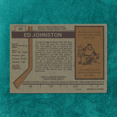 Ed Johnston #23