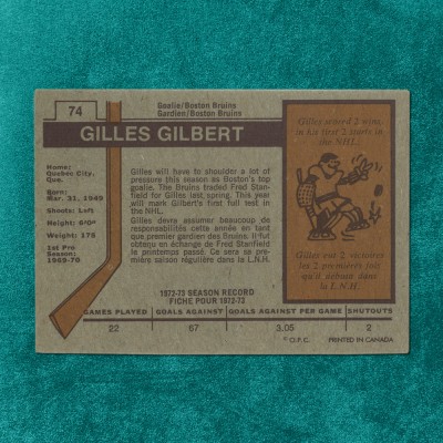 Gilles Gilbert #74