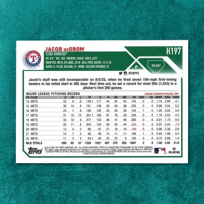 Jacob deGrom #H197