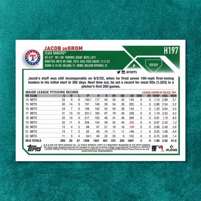 Jacob deGrom #H197 Special