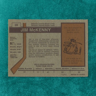 Jim McKenny #39