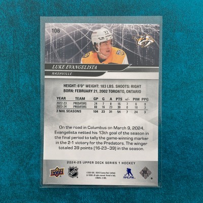 Luke Evangelista #106