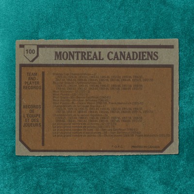 Montreal Canadiens #100