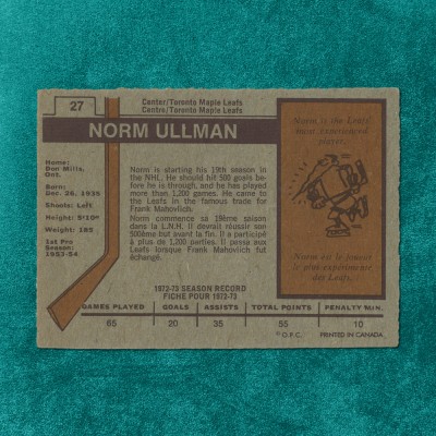 Norm Ullman #27