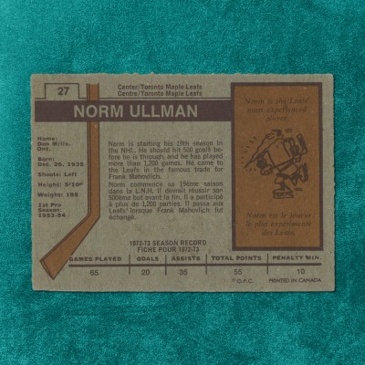 Norm Ullman #27