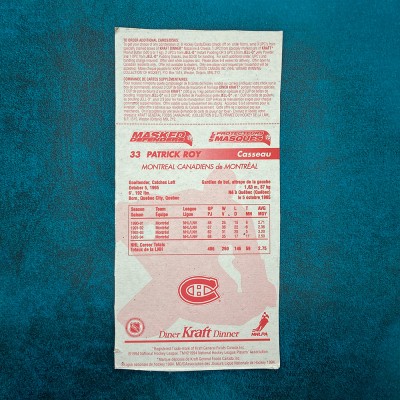 Patrick Roy 33 Kraft R