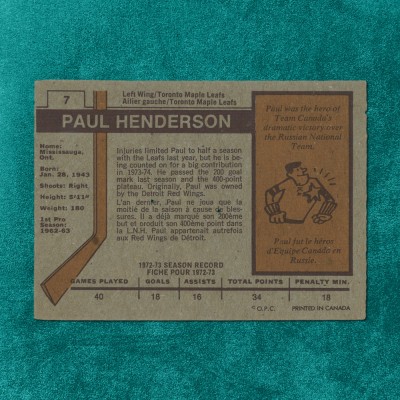 Paul Henderson #7