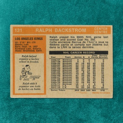 Ralph Backstrom #131