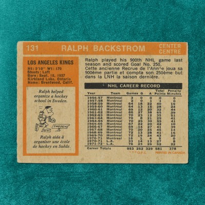 Ralph Backstrom #131
