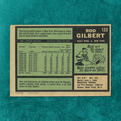 Rod Gilbert #123