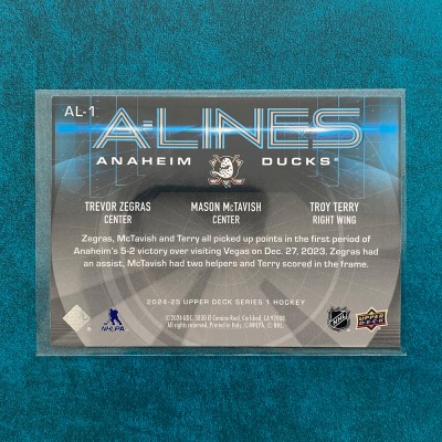 Trevor Zegras & Mason McTavish & Troy Terry #AL-1