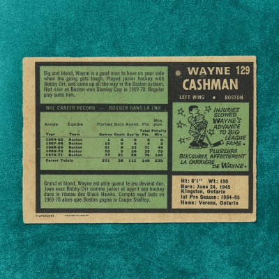 Wayne Cashman #129